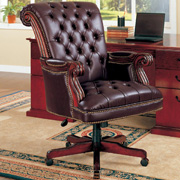 Traditional Style Leather-Like Vinyl Home Office Chair