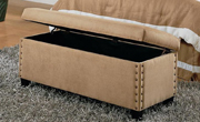 Lewis Storage Bench Tan