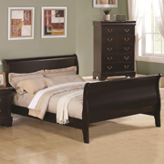 Louis Philippe Scrolled Sleigh Bed