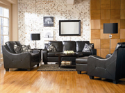 Java Contemporary Leather Sofa Set