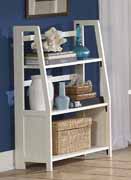 Pottery White Folding Bookshelf