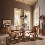 Upholstered Round Table Dining Set-Villa Cortina