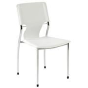 Tobago Stacking Chair-White-Chrome