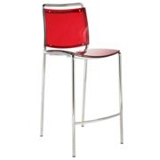 Safina Counter Chair Red-Chrome