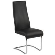 Rooney High Back Chair-Black-Chrome