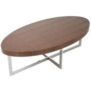 Oliver Coffee Table Walnut-Chrome