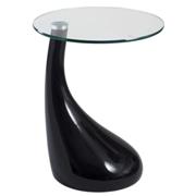 Jill Side Table-Black-Clear