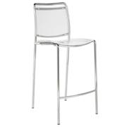 Safina Counter Chair Clear-Chrome