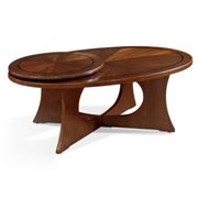 Manhattan Cocktail Coffee Table-Walnut Brown