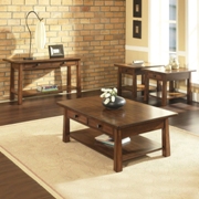 Dakota Occasional Coffee Table Set-Rich Brown