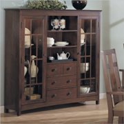 Enchantment Display Case Curio Cabinet in Rich Cappuccino