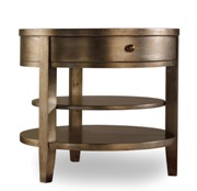 Sanctuary One-Drawer Round Lamp Table - Visage