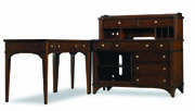 Abbott Place Credenza Printer Unit Office Suite in Rich Warm Cherry