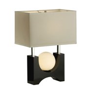 2 Light Golden Gate Table Lamp-Gloss Black