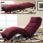 Jet Curved Lounge Chair-Burgundy