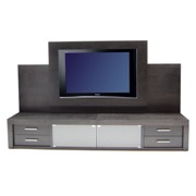 4 piece Palermo Small Entertainment Center-Chocolate