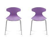 Echo Stacking Dining Chair-Purple