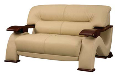 GL Love Seat Cappucino Leather Match