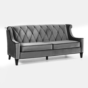 Barrister Sofa Full Length Couch Gray