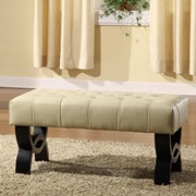 Central Park Tufted Ottoman Cream