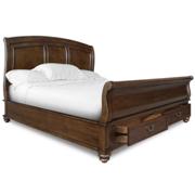 Emerson Wood Sleigh Bed with Storage Footboard