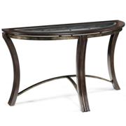 Soli Wood & Glass Demilune Sofa Table