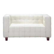 Button Love Seat White