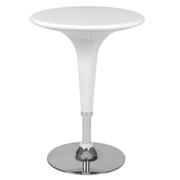 Clark Adjustable Bar Counter Table - White Chrome