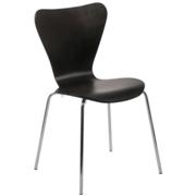 Tessa Stacking Chair-Wenge-Chrome