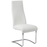 Rooney High Back Chair-White-Chrome