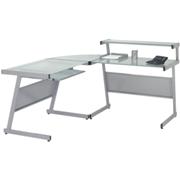 Landon Desk-Aluminum-Frosted