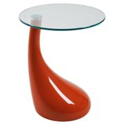 Jill Side Table-Orange-Clear