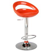 Alex Adjustable Barstool -Orange Chrome