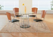 Modern Glass Dining Set With 4 Chairs