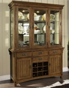 Craftsman Buffet and Hutch Set in Blonde Finish