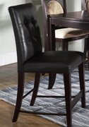 Brown Bicast Leather Bar Stool-Dark