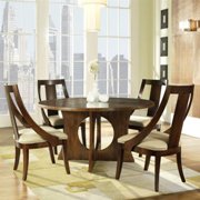 5 piece Manhattan Dining Set-Walnut Brown