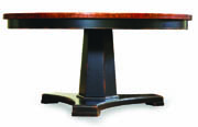 Sanctuary Round Pedestal Dining Table in Ebony & Copper