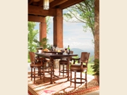 Fieldale Lodge Durango Bistro Pub Set-Four Bar Stool Table