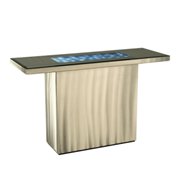 Shattered Console Sofa Table-Brushed Aluminum