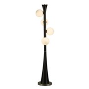 4 Light Fizz Floor Lamp-Dark Brown