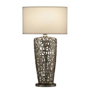 Birds Nest Heart Table Lamp-Chrome