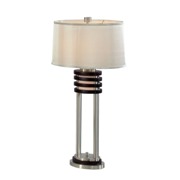 2 Light Kobe Table Lamp-Brushed Nickel-Single