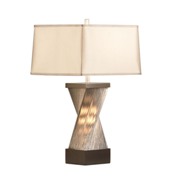 Torque Table Lamp-Dark Brown Wood