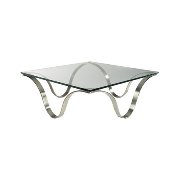 MURANO Coffee Table-Brushed Stainless Steel