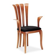 Sirio Dining Chair-Light Cherry-Kimera Black