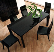 Nightfly Ebony Rectangular Table With Extensions