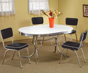 Cleveland Chrome Plated Oval Dining Table